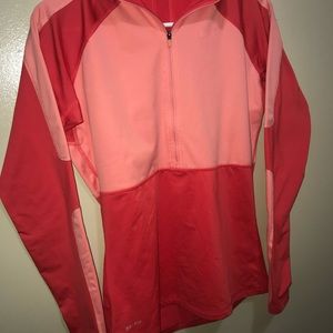 Melon and Peach Nike Pro Half Zip
